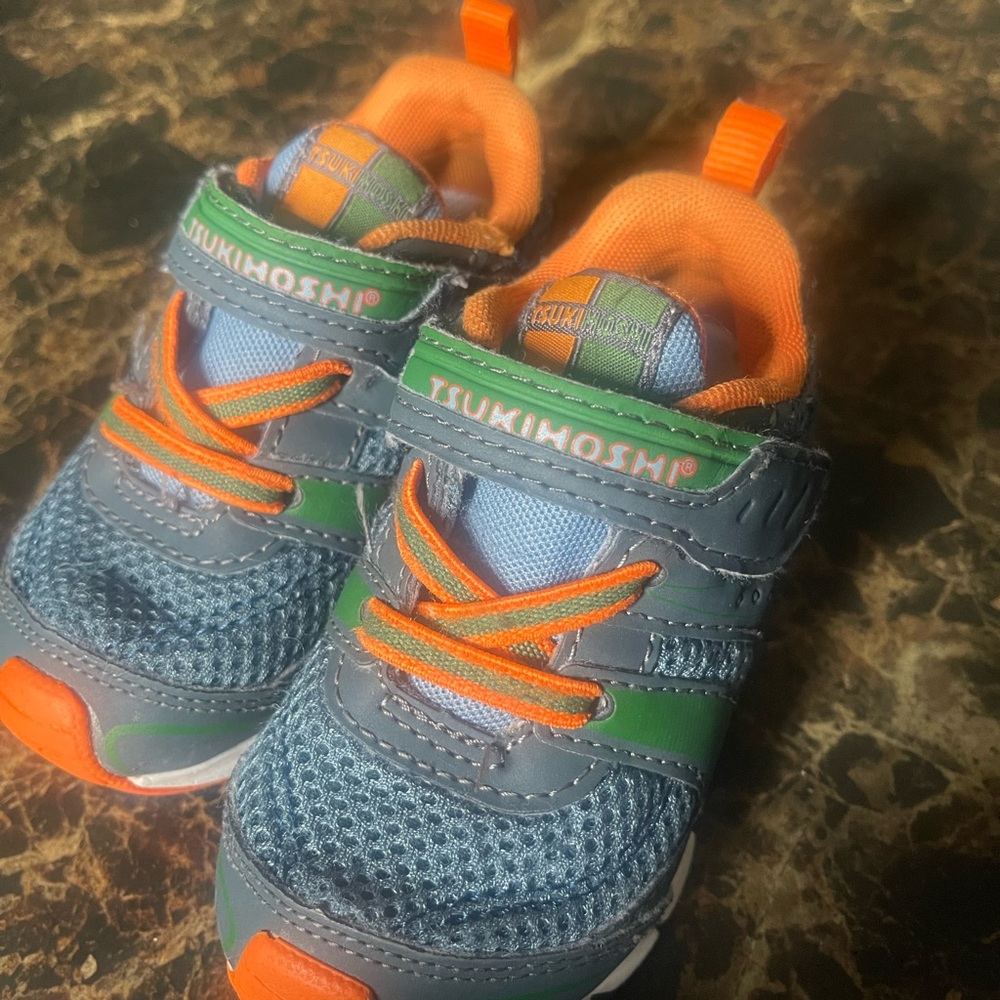 Tsukihoshi Blue and Orange Kids Sneakers